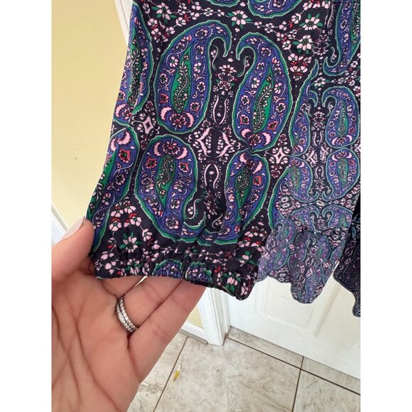 Boden Paisley Pattern Long Sleeve Mini Shirt Dress Size 12 Regular - Picture 6 of 9